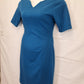 David Lawrence Aqua Wool Midi Dress Size 12 by SwapUp-Online Second Hand Store-Online Thrift Store