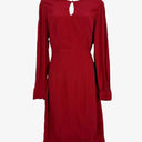 David Lawrence Burgundy Keyhole Work Midi Dress Size 10 by SwapUp-Online Second Hand Store-Online Thrift Store