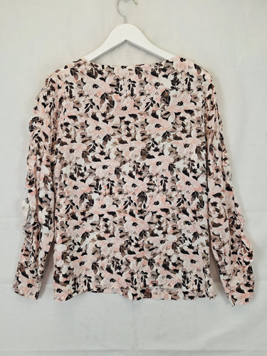 David Lawrence Dainty Floral Ruffle Sleeve Top Size 12 by SwapUp-Online Second Hand Store-Online Thrift Store