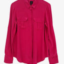 David Lawrence Fuchsia Silk Button up Shirt Size 12 by SwapUp-Online Second Hand Store-Online Thrift Store