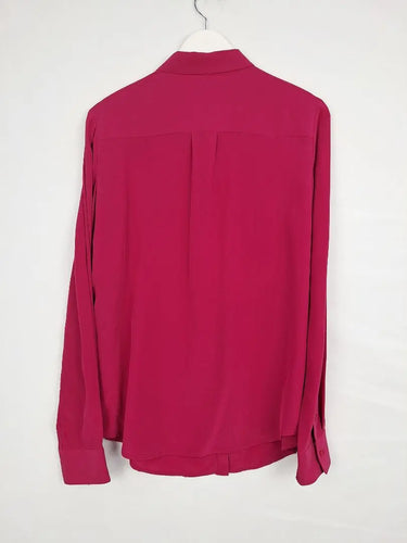 David Lawrence Fuchsia Silk Button up Shirt Size 12 by SwapUp-Online Second Hand Store-Online Thrift Store