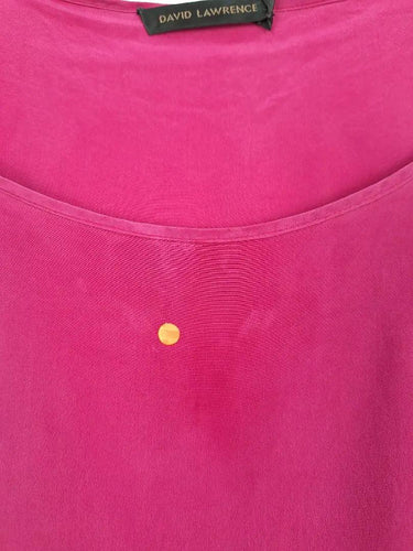 David Lawrence Fuchsia Silk Cap Sleeve Top Size 12 by SwapUp-Online Second Hand Store-Online Thrift Store