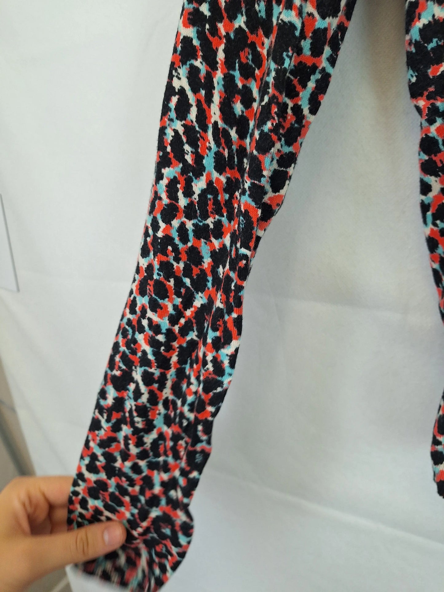 David Lawrence Funky Rainbow Leopard Cardigan Size XS by SwapUp-Online Second Hand Store-Online Thrift Store