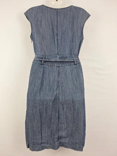 David Lawrence Light Denim Belted Midi Dress Size 10 by SwapUp-Online Second Hand Store-Online Thrift Store