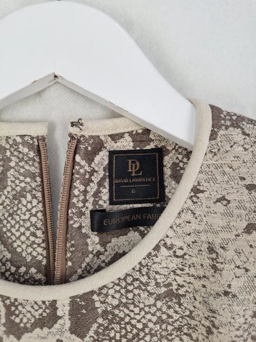 David Lawrence Mini Grey Snake Skin Dress Size 6 by SwapUp-Online Second Hand Store-Online Thrift Store