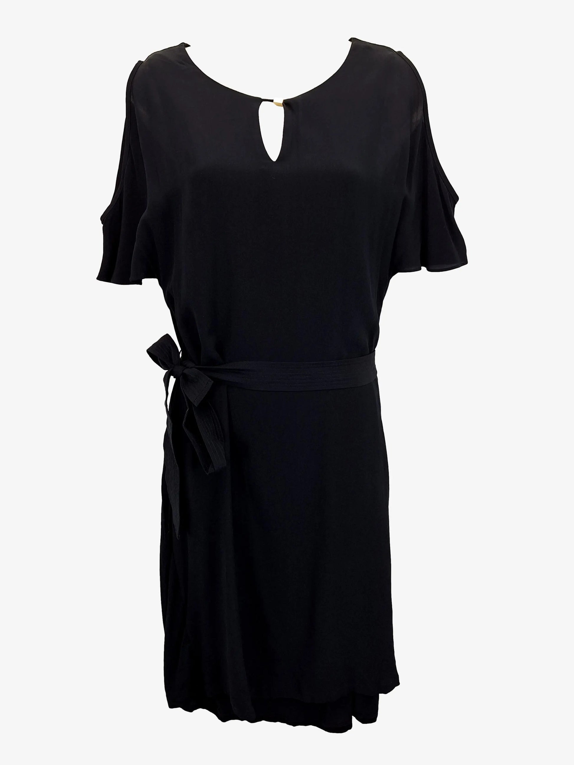 David Lawrence Navy Tie Waist Midi Dress Size S by SwapUp-Online Second Hand Store-Online Thrift Store