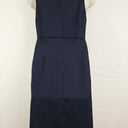 David Lawrence Navy Wrap Linen Blend Midi Dress Size 10 by SwapUp-Online Second Hand Store-Online Thrift Store