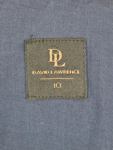 David Lawrence Navy Wrap Linen Blend Midi Dress Size 10 by SwapUp-Online Second Hand Store-Online Thrift Store