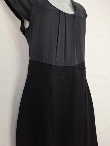 David Lawrence Pleat Detail Elegant Midi Dress Size 12 by SwapUp-Online Second Hand Store-Online Thrift Store