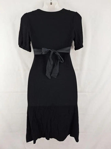Second-Hand - David Lawrence Square Neck Tie Back Casual Stretch Midi Dress Size XS - SwapUp