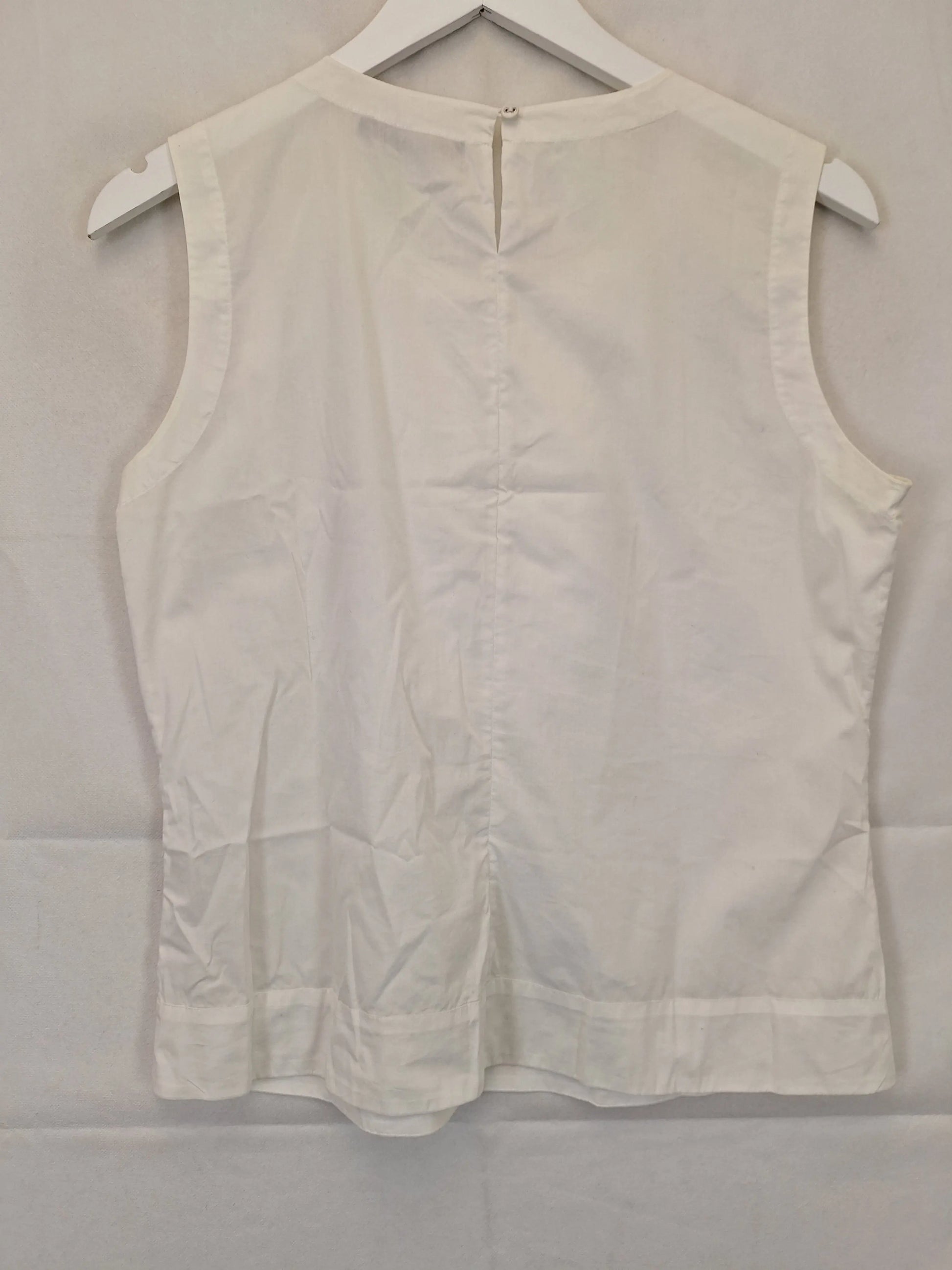 David Lawrence Vanilla Sophisticated Ruffle  Top Size 10 by SwapUp-Online Second Hand Store-Online Thrift Store