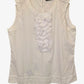 David Lawrence Vanilla Sophisticated Ruffle  Top Size 10 by SwapUp-Online Second Hand Store-Online Thrift Store