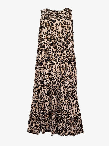 Decjuba Animal Print Frilled Maxi Dress Size 10 by SwapUp-Online Second Hand Store-Online Thrift Store
