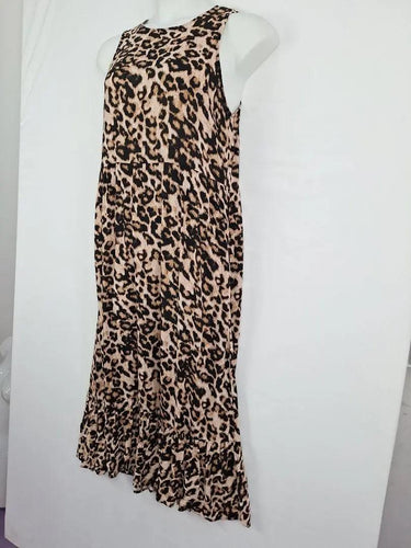 Decjuba Animal Print Frilled Maxi Dress Size 10 by SwapUp-Online Second Hand Store-Online Thrift Store