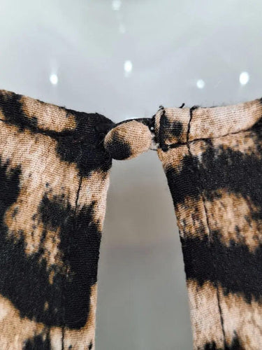Decjuba Animal Print Frilled Maxi Dress Size 10 by SwapUp-Online Second Hand Store-Online Thrift Store