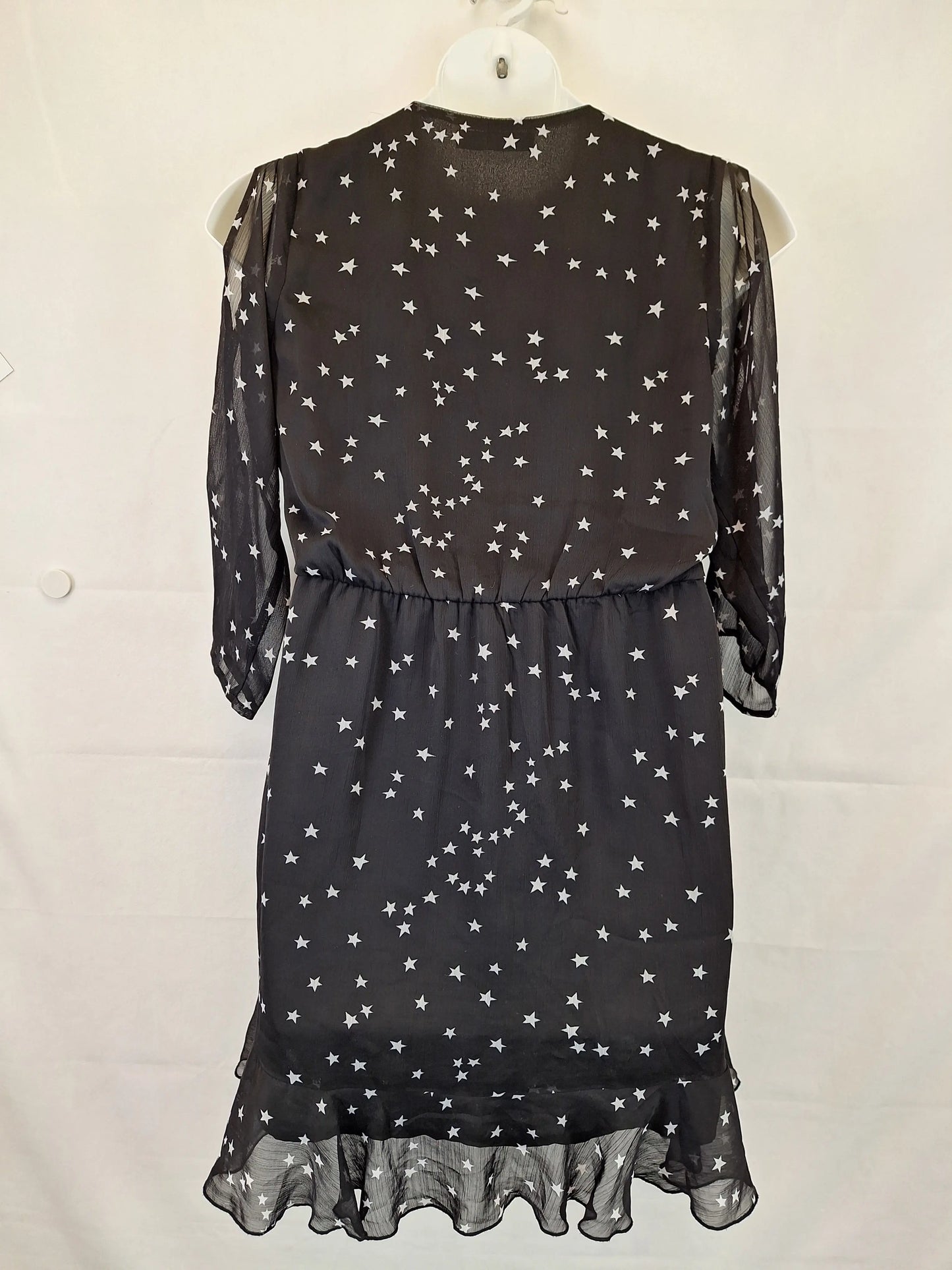 Decjuba Flirty Cold Shoulder Wrap Mini Dress Size 12 by SwapUp-Online Second Hand Store-Online Thrift Store