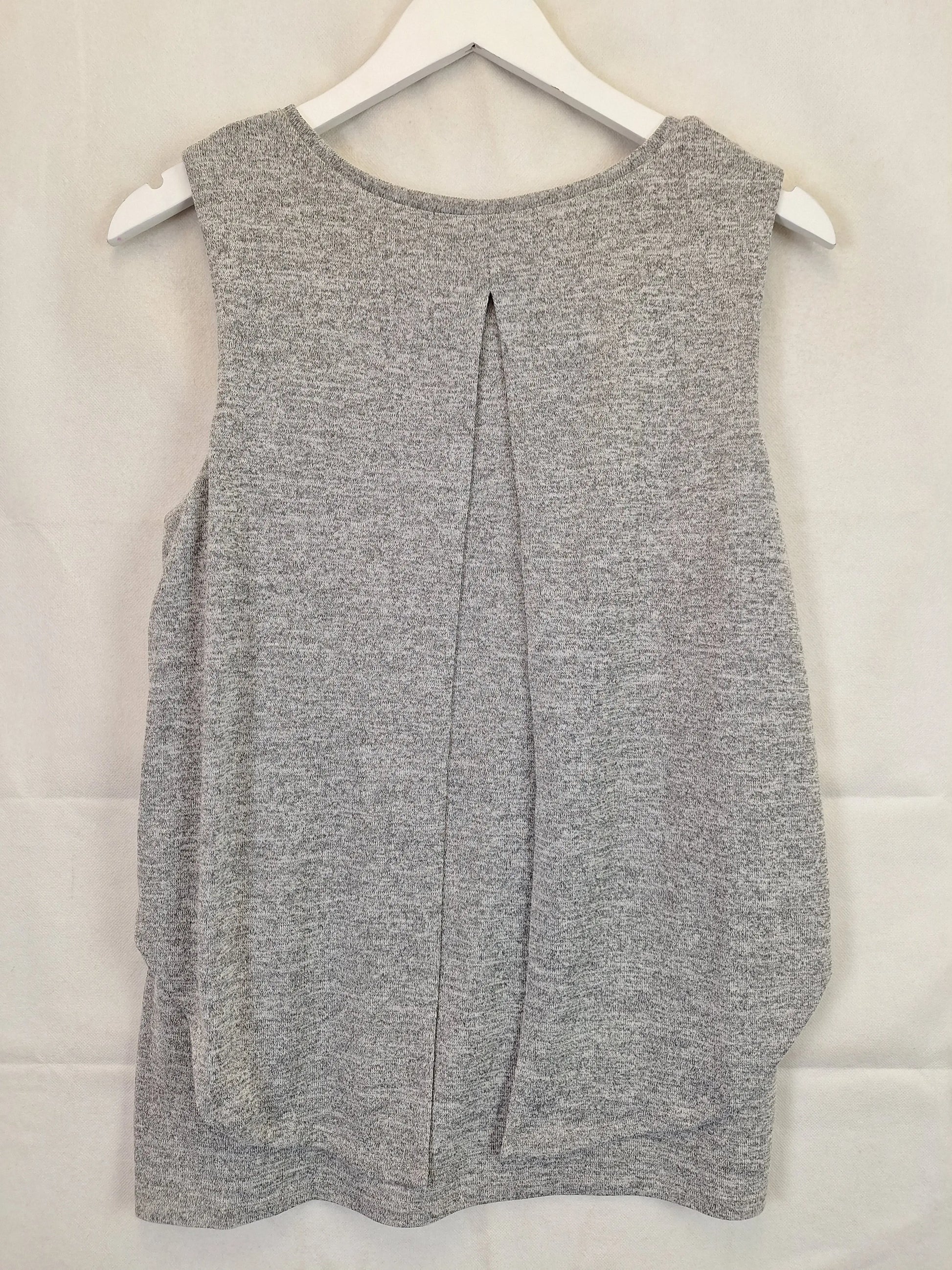 Decjuba Grey Marle Stretch Double Layer Top Size M by SwapUp-Online Second Hand Store-Online Thrift Store