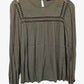 Decjuba Khaki Gathered Casual Top Size 10 by SwapUp-Online Second Hand Store-Online Thrift Store