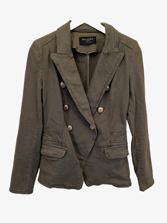 Decjuba Khaki Military Style Jacket Size 12 by SwapUp-Online Second Hand Store-Online Thrift Store