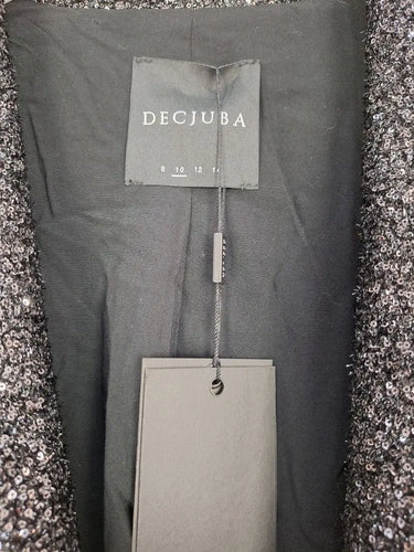 Decjuba Midnight Sequin Blazer Size 10 by SwapUp-Online Second Hand Store-Online Thrift Store