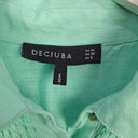 Decjuba Mint Shirred Linen Blouse Size 10 by SwapUp-Online Second Hand Store-Online Thrift Store