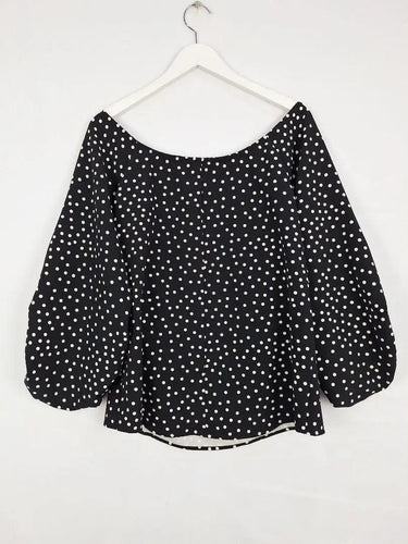 Decjuba Polka Dot Off Shoulder Top Size 10 by SwapUp-Online Second Hand Store-Online Thrift Store