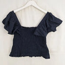 Decjuba Ruffled Casual Summer Top Size L by SwapUp-Online Second Hand Store-Online Thrift Store