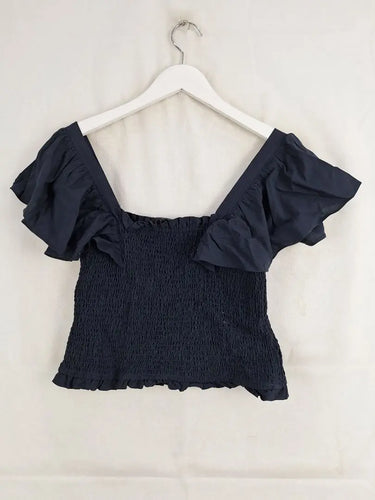 Decjuba Ruffled Casual Summer Top Size L by SwapUp-Online Second Hand Store-Online Thrift Store