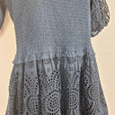 Decjuba Shirred Navy Broderie Maxi Dress Size 12 by SwapUp-Online Second Hand Store-Online Thrift Store