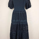Decjuba Shirred Navy Broderie Maxi Dress Size 12 by SwapUp-Online Second Hand Store-Online Thrift Store