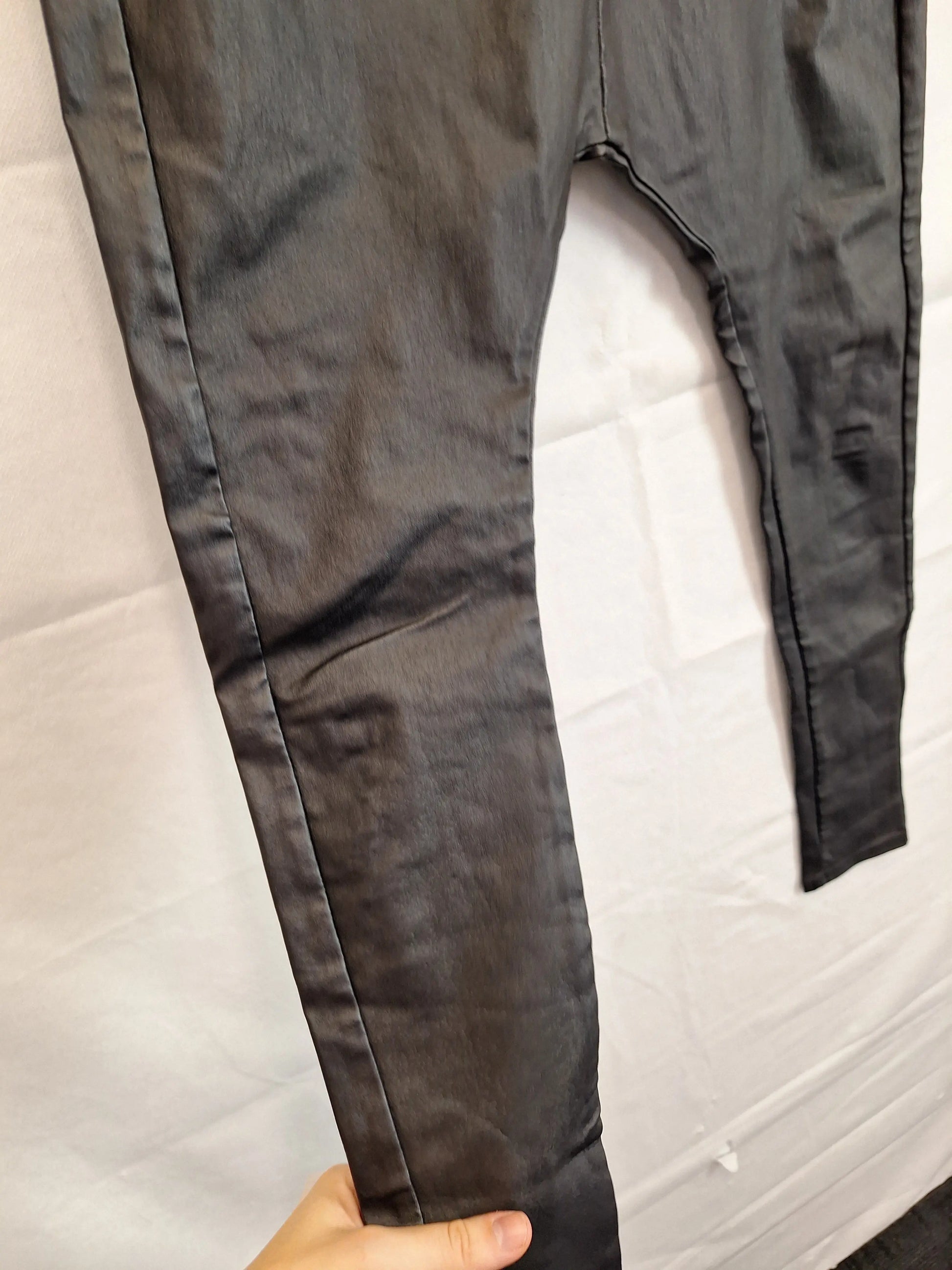 Decjuba Stylish Drop Waist Faux Leather Pants Size 6 by SwapUp-Online Second Hand Store-Online Thrift Store