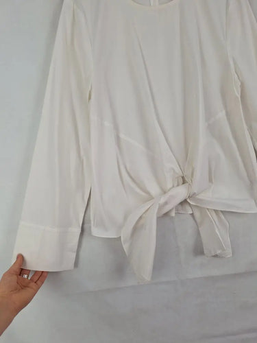 Decjuba Tie Front Long Sleeve Top Size 14 by SwapUp-Online Second Hand Store-Online Thrift Store