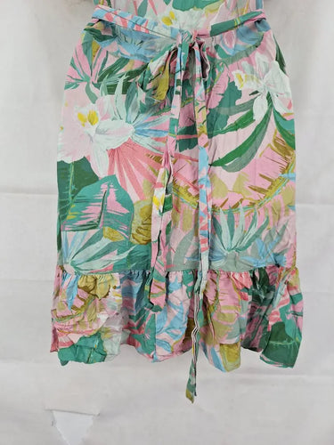 Decjuba Tropical Baby Pink Wrap Dress Size 10 by SwapUp-Online Second Hand Store-Online Thrift Store
