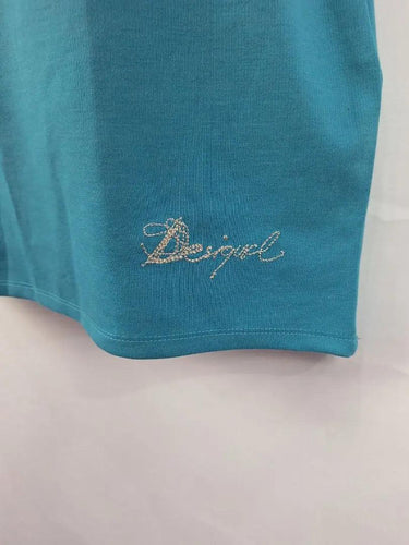 Desigual Aqua 70's Cap Sleeve Fitted Mini Dress Size XL by SwapUp-Online Second Hand Store-Online Thrift Store