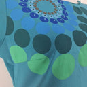 Desigual Aqua 70's Cap Sleeve Fitted Mini Dress Size XL by SwapUp-Online Second Hand Store-Online Thrift Store