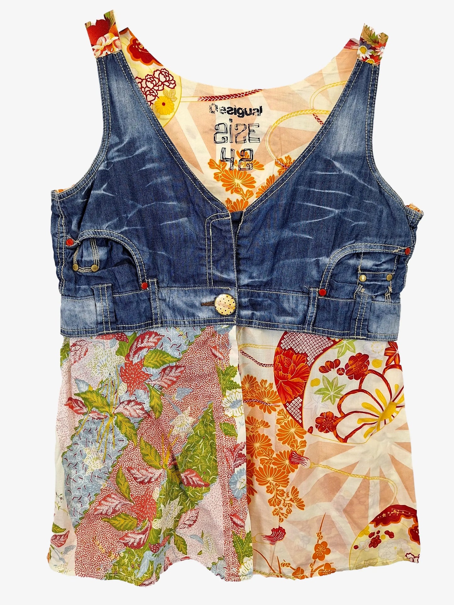 Desigual Vintage Y2k Vest  Top Size L by SwapUp-Online Second Hand Store-Online Thrift Store