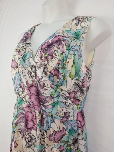 Diana Ferrari Fitted Floral Midi Dress Size 16 by SwapUp-Online Second Hand Store-Online Thrift Store