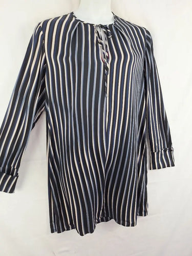 Diane von Furstenberg Silk Blended Striped Shift Mini Dress Size 14 by SwapUp-Online Second Hand Store-Online Thrift Store
