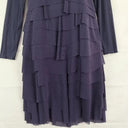 Didier Parakian Navy Applique Tiered Fitted Midi Dress Size 12 by SwapUp-Online Second Hand Store-Online Thrift Store