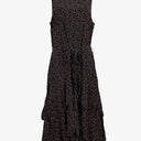 Dotted Tiered Cocktail Midi Dress Dress Size 10 by SwapUp-Online Second Hand Store-Online Thrift Store