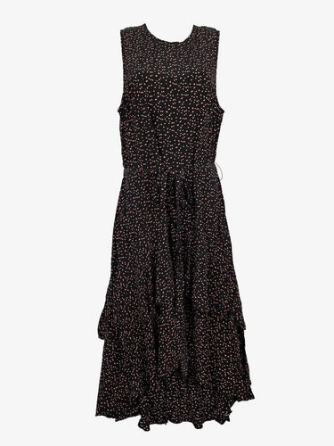 Dotted Tiered Cocktail Midi Dress Dress Size 10 by SwapUp-Online Second Hand Store-Online Thrift Store