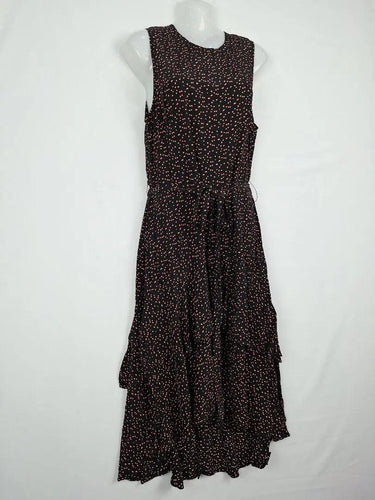 Dotted Tiered Cocktail Midi Dress Dress Size 10 by SwapUp-Online Second Hand Store-Online Thrift Store