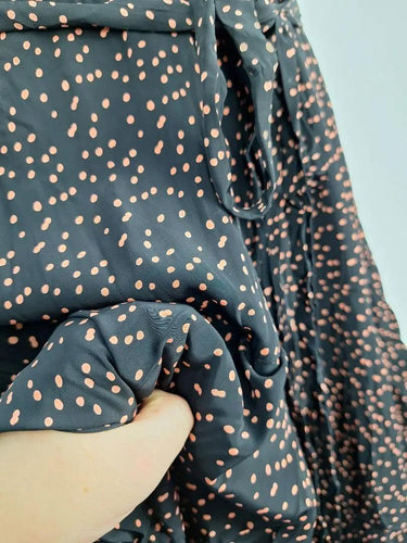 Dotted Tiered Cocktail Midi Dress Dress Size 10 by SwapUp-Online Second Hand Store-Online Thrift Store