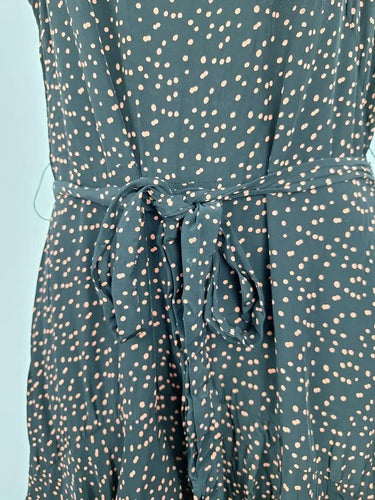 Dotted Tiered Cocktail Midi Dress Dress Size 10 by SwapUp-Online Second Hand Store-Online Thrift Store