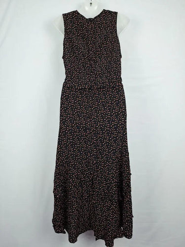 Dotted Tiered Cocktail Midi Dress Dress Size 10 by SwapUp-Online Second Hand Store-Online Thrift Store