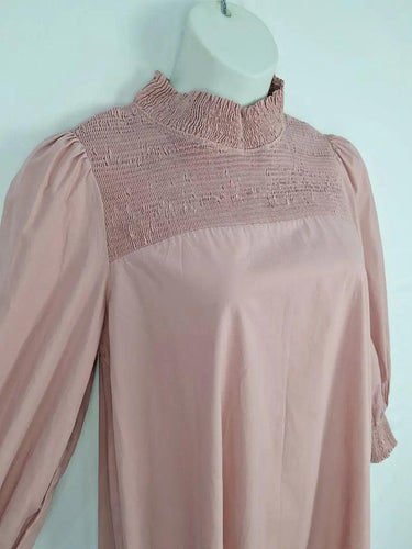 Dusty Rose Shirred Mini Dress Size 12 by SwapUp-Online Second Hand Store-Online Thrift Store