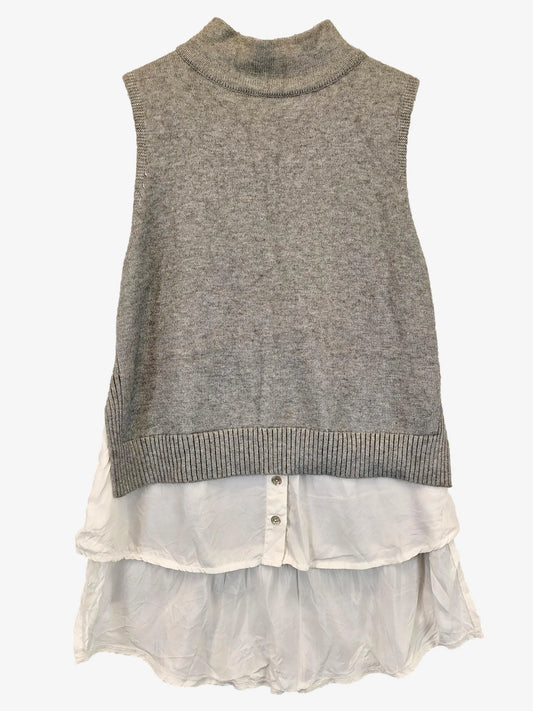 Eb & Ive Sophisticated Layered Knit  Top Size M by SwapUp-Online Second Hand Store-Online Thrift Store
