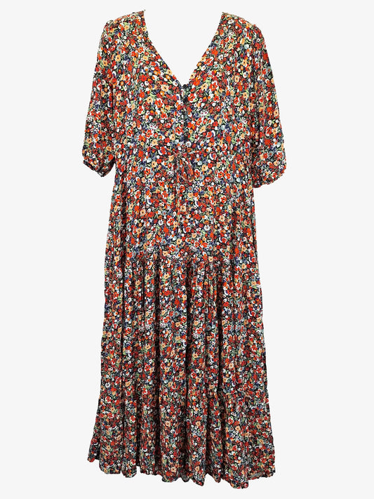 Ebby And I Vintage Floral Maxi Dress Size 6 by SwapUp-Online Second Hand Store-Online Thrift Store