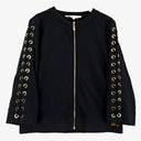 Elisabeth Franchi Eyelet Jersey Zip Up Jumper Size by SwapUp-Online Second Hand Store-Online Thrift Store