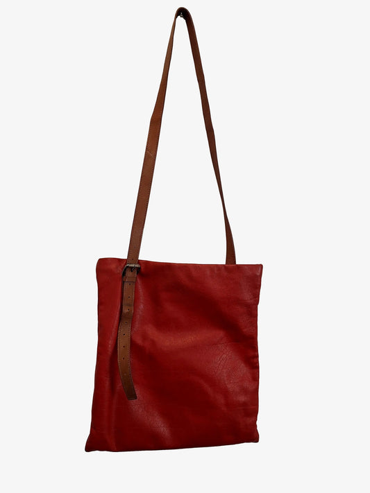 Elk Crimson Contrast Strap Crossbody Bag by SwapUp-Online Second Hand Store-Online Thrift Store